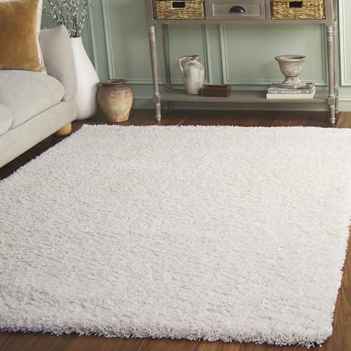SAFAVIEH California Shag Collection Area Rug - 5'3" x 7'6", Ivory, Non-Shedding & Easy to Clean, Ultra Plush Thick Pile, Ideal for Living Room, Bedroom, Dining Space (SG151-1212)