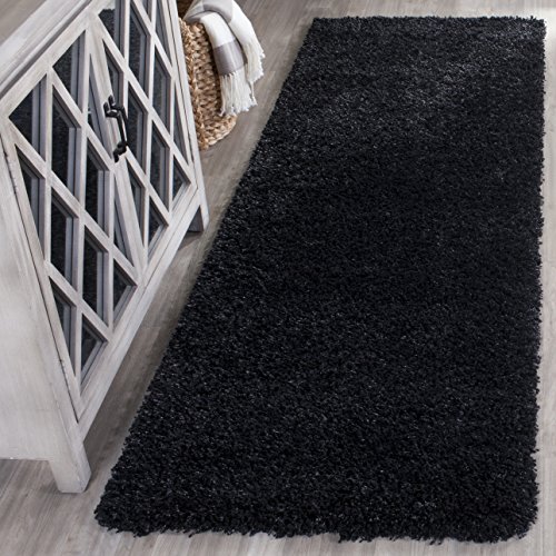 SAFAVIEH California Shag 2'3" x 7' (Black)