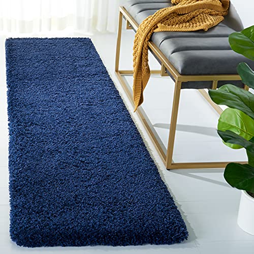 SAFAVIEH Milan Shag Runner (Navy)