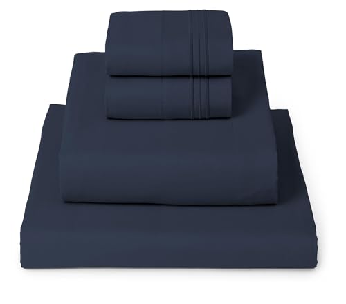 Mellanni Queen Sheets Set - Navy Blue