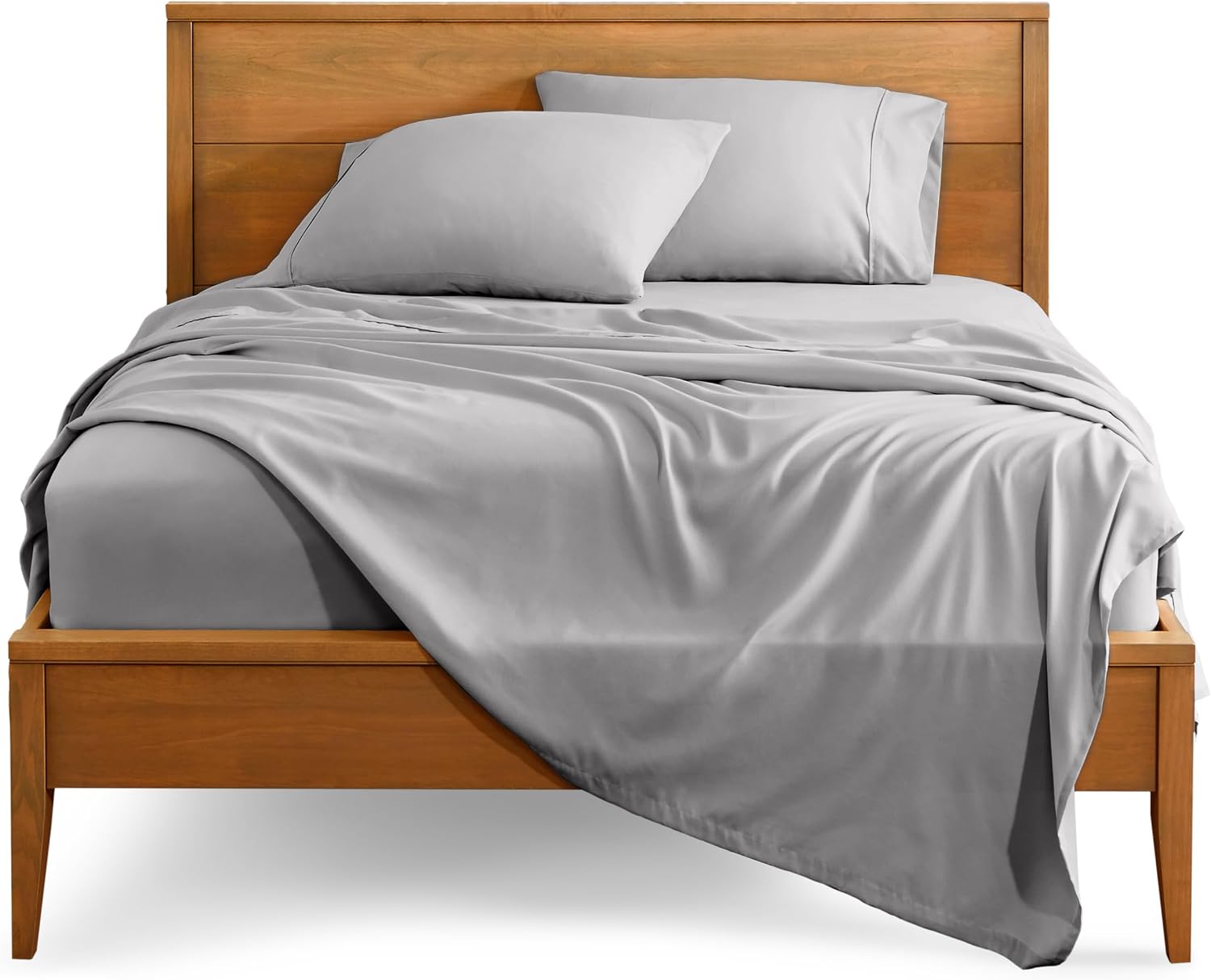 Bare Home Sheet Set - College Dorm Size - Luxury 1800 Ultra-Soft Microfiber Twin Extra Long Bed Sheets - Deep Pockets - Easy Fit - Extra Soft - 3 Piece Set (Twin XL, Light Grey)