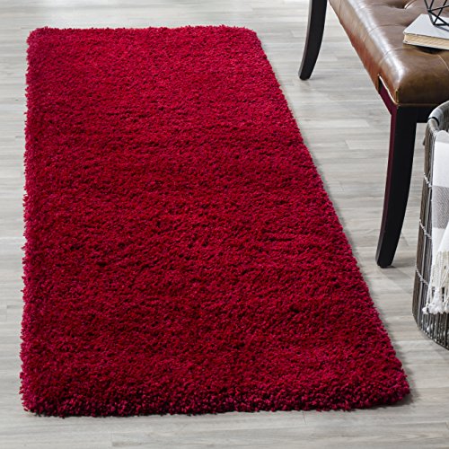 SAFAVIEH California Shag 2'3" x 13' (Red)