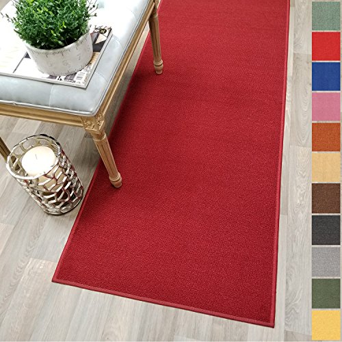 Kapaqua Custom Size RED Rubber-Backed Runner