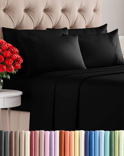 Queen 6 Piece Sheet Set - Comfy Breathable & Cooling