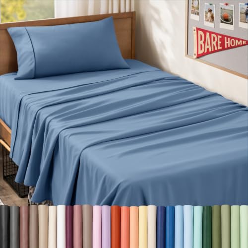 Bare Home Twin XL Sheet Set (Coronet Blue)