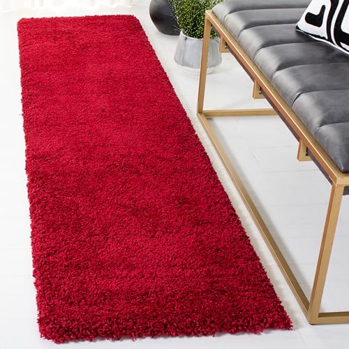 SAFAVIEH Milan Shag Runner (Red)