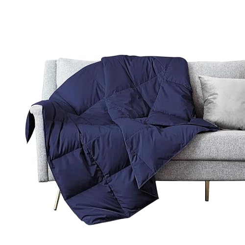 puredown Soft Feather Down Throw (Navy)