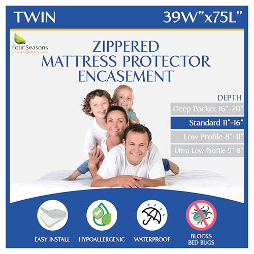 Four Seasons Essentials Twin Zippered Encasement