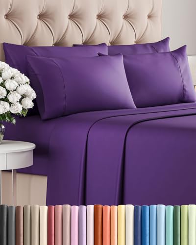Cal King 6 Piece Sheet Set - Purple