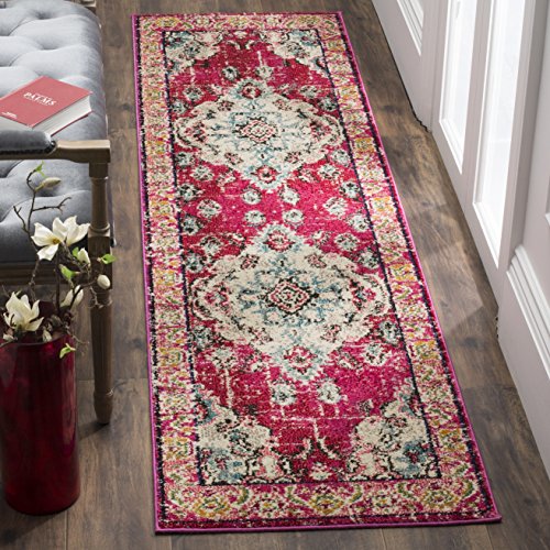 SAFAVIEH Monaco 2'2" x 10' (Pink & Multi)