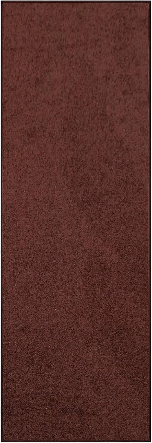 Ambiant Pet Friendly Solid Color Area Rugs Chocolate - 2' x 8' Runner, Indoor, Stain Resistant, Perfect for Living Room, Bedroom, Dining Room, Entryway, Doorway, Pet & Kids Friendly Rug, Wedding