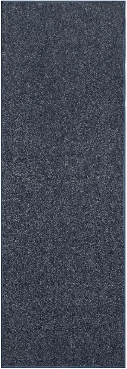 Ambiant Pet Friendly Solid Color Area Rugs Petrol Blue - 2'x8' Runner, Indoor, Stain Resistant, Perfect for Living Room, Bedroom, Dining Room, Entryway, Doorway, Pet & Kids Friendly Rug, Wedding