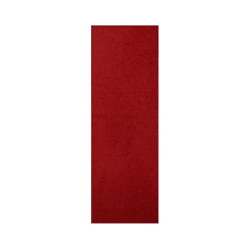 Pet Friendly Solid Color Area Rugs Red - 2' x 8' Runner, Indoor, Stain & Fade Resistant, Perfect for Living Room, Bedroom, Dining Room, Entryway, Doorway, Pet & Kids Friendly Rug, Wedding, Made in USA