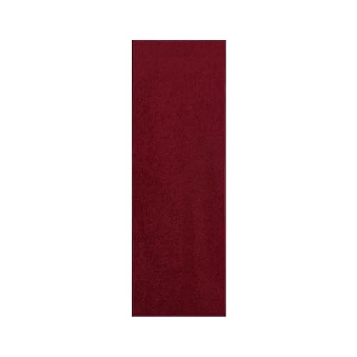 Ambiant Pet Friendly Solid Color Area Rugs Burgundy - 2' x 8' Runner, Indoor, Stain Resistant, Perfect for Living Room, Bedroom, Entryway, Doorway, Pet & Kids Friendly Rug, Wedding, Made in USA