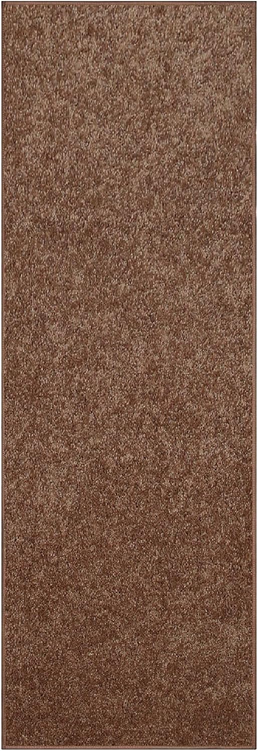Ambiant Pet Friendly Solid Color Area Rugs Brown - 2' x 8' Runner, Indoor, Stain Resistant, Perfect for Living Room, Bedroom, Dining Room, Entryway, Pet & Kids Friendly Rug, Wedding, Made in USA