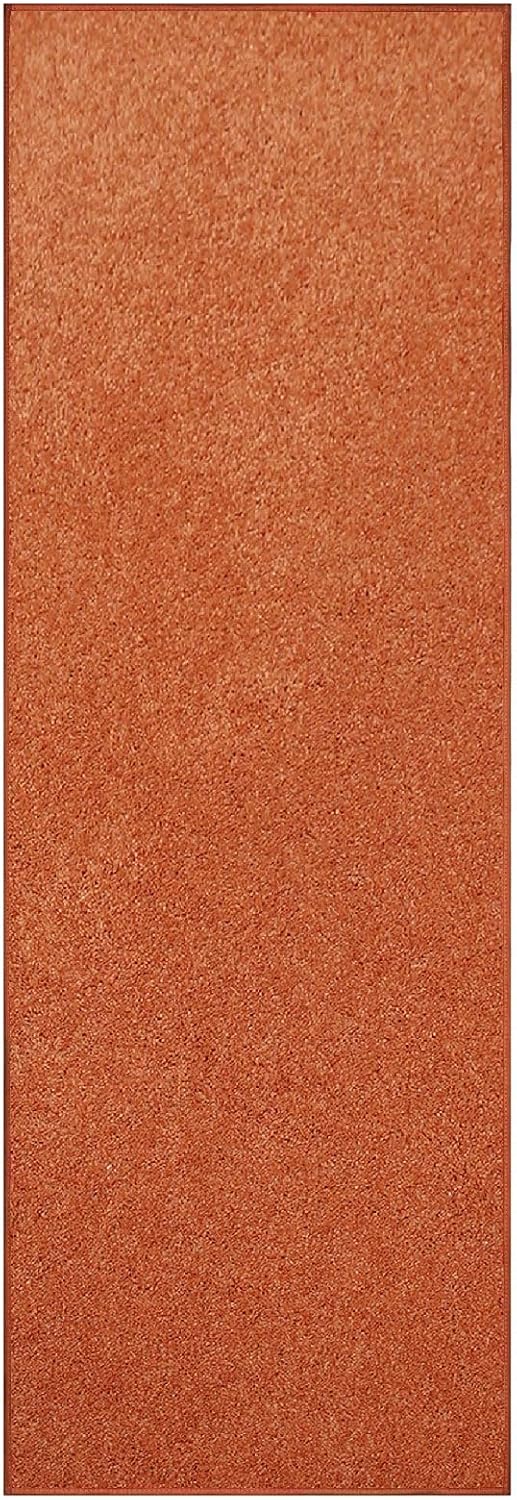 Ambiant Pet Friendly Solid Color Area Rugs Orange - 2' x 10' Runner, Indoor, Stain Resistant, Perfect for Living Room, Bedroom, Dining Room, Entryway, Doorway, Pet & Kids Friendly Rug, Wedding