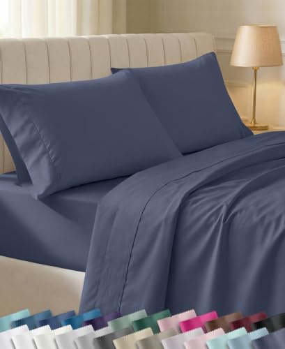 California Design Den Natural 100% Cotton (Indigo Dusty Blue)