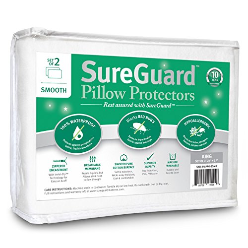 SureGuard King Smooth Pillow Protectors