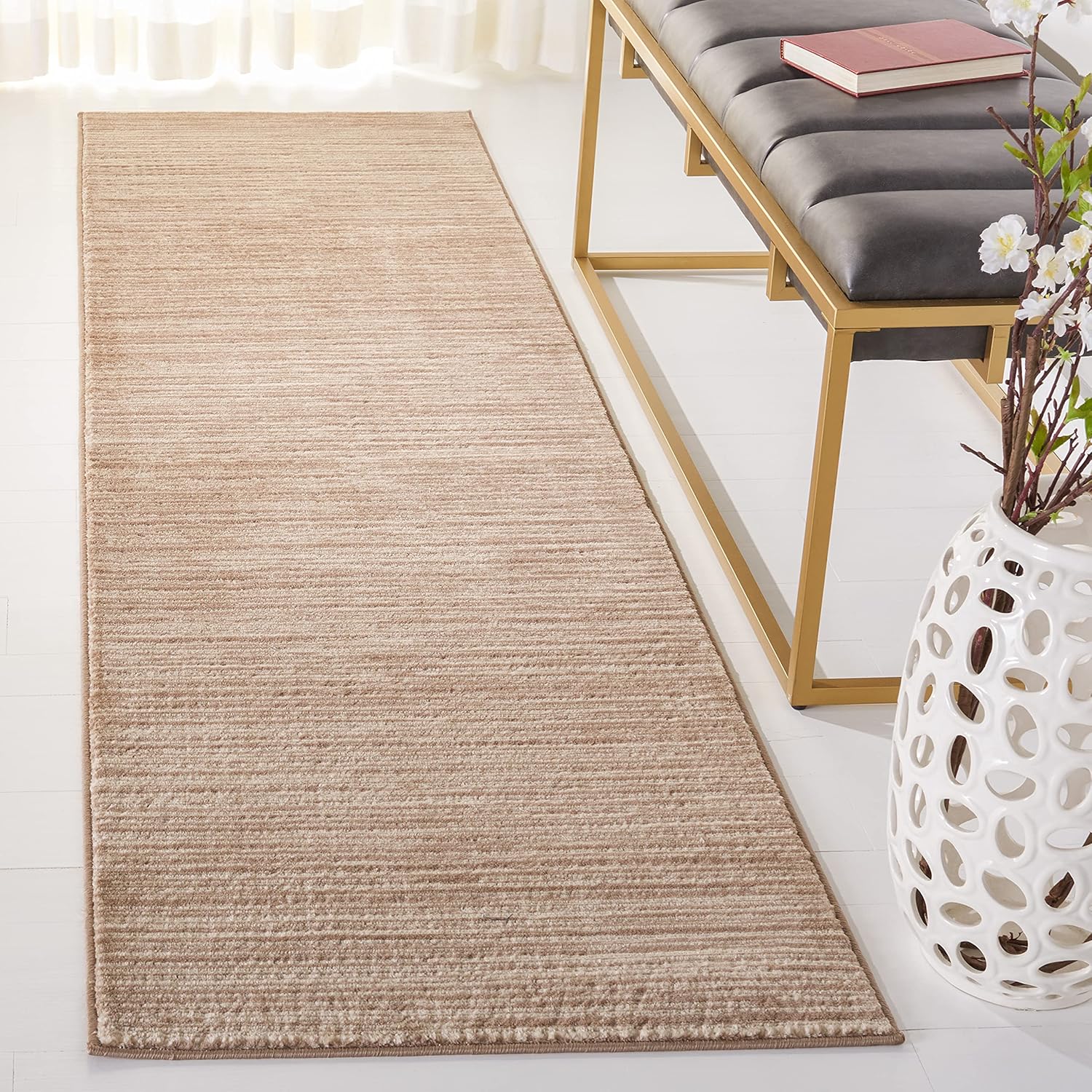 SAFAVIEH Vision Runner (Light Brown)