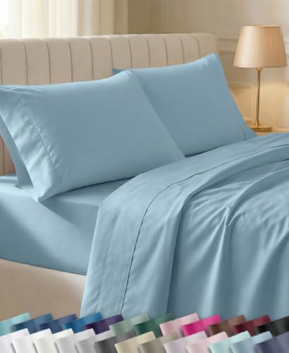 California Design Den Soft Twin Sheets (Sky Blue)
