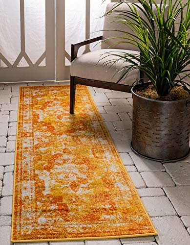 Unique Loom Sofia - Orange/Yellow (3' 3" x 19' 8")