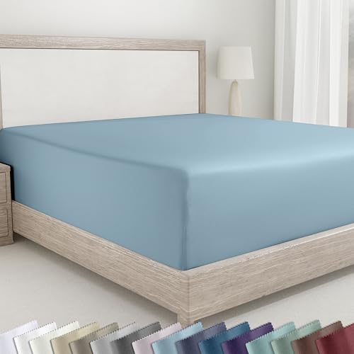 California Design Den Deep Pocket Fitted Sheet (Blue)
