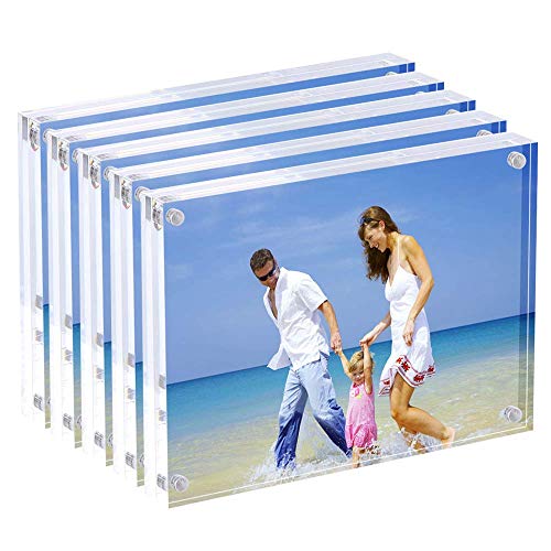 AMEITECH Acrylic Photo Frames 6x8'' (5 Pack)