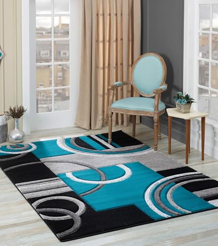 GLORY RUGS (Turquoise, 5x7)