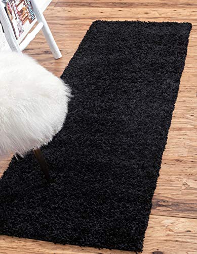 Unique Loom Solid Shag (Jet Black)