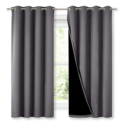 NICETOWN 100% Blackout Curtains (52x63)
