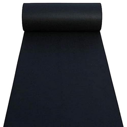 Aisle Runners Wedding Accessories Black Aisle Runner Carpet Rugs for Step and Repeat Display, Ceremony Parties and Events Indoor or Outdoor Decoration 24 Inch Wide x 50 feet Long