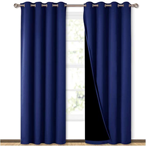 NICETOWN 100% Blackout Curtain Set (52 x 84)