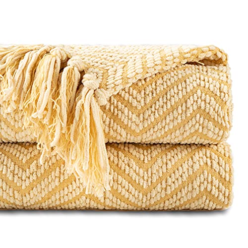 BATTILO HOME Gold Throw Blanket