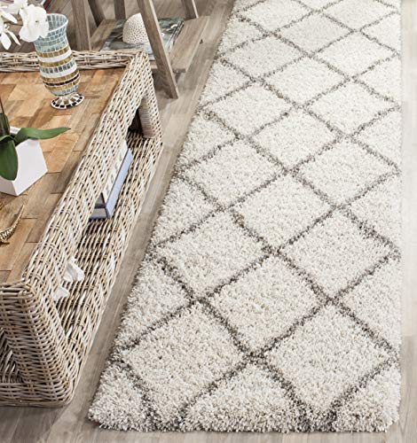 SAFAVIEH Hudson Shag 2'3" x 6' Ivory & Grey