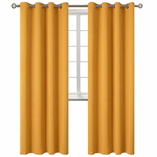 BGment Room Darkening Curtains 52 x 84 (Mustard)