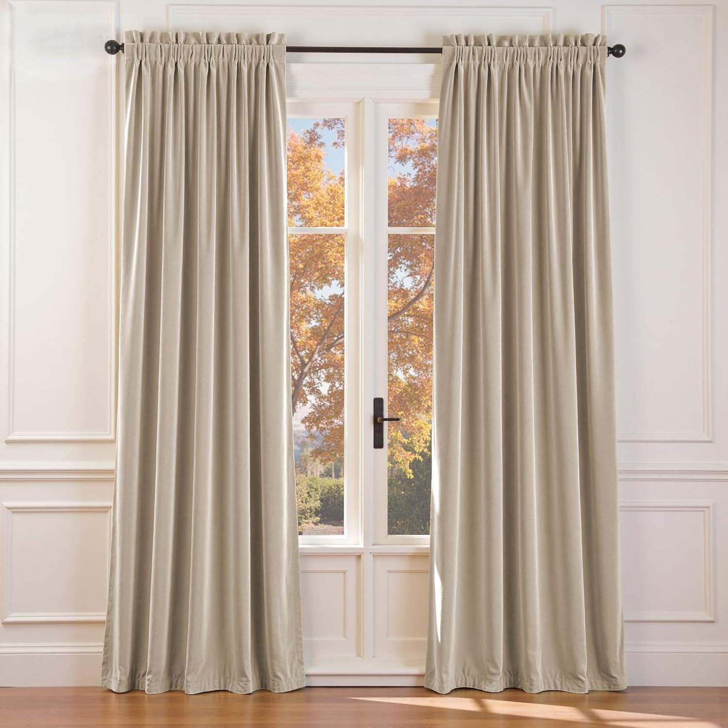 Lazzzy Beige Velvet 84"