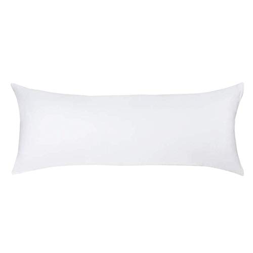 ZIMASILK 100% Pure Mulberry Silk Pillowcase for Hair and Skin,with Hidden Zipper,Both Side 19 Momme Silk, 1pc (Body 20"x54", White)