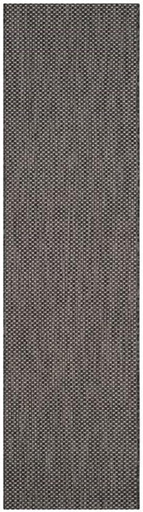 SAFAVIEH Courtyard Collection Runner Rug - 2'3" x 14', Black & Beige, Non-Shedding & Easy Care, Indoor/Outdoor & Washable-Ideal for Patio, Backyard, Mudroom (CY8521-36621)