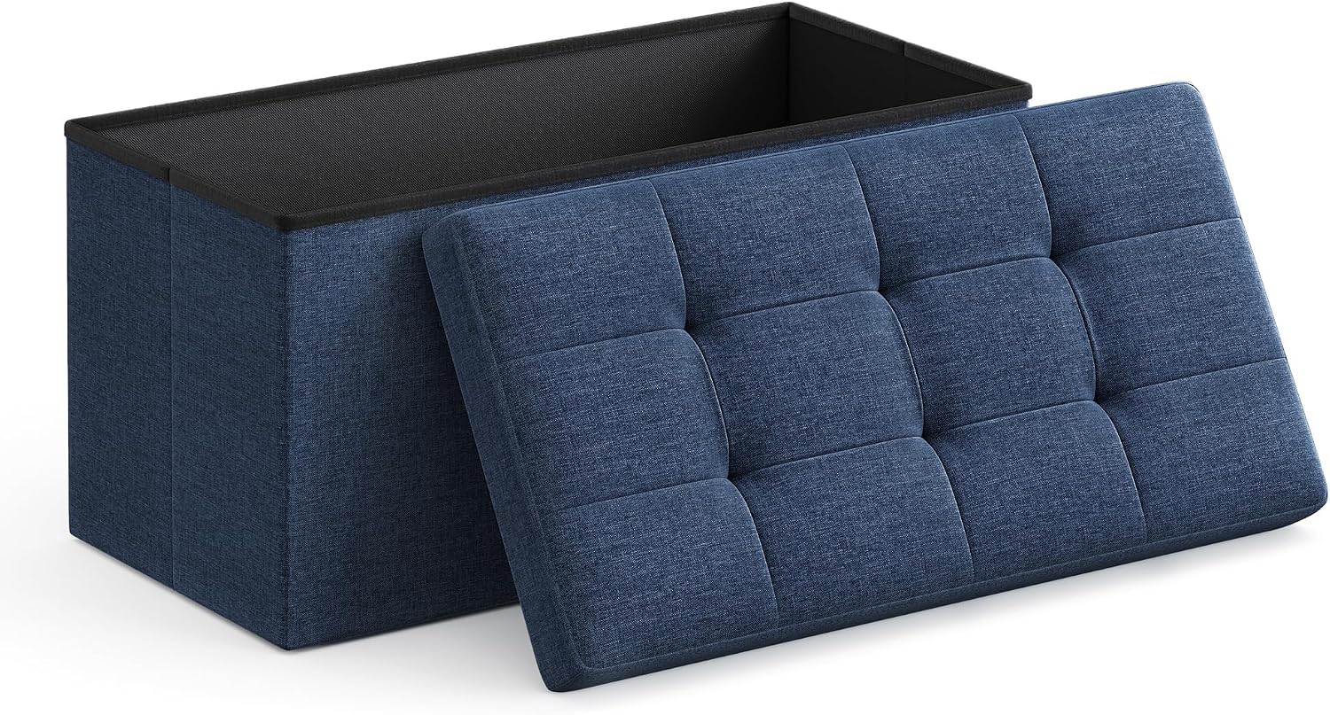 SONGMICS MAZIE 30" Folding Storage Ottoman