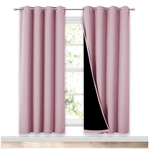 NICETOWN 100% Blackout Window Panel Curtains (72")