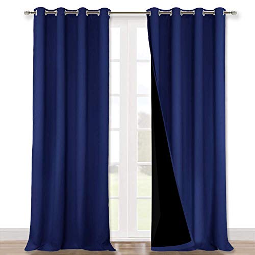 NICETOWN 100% Blackout Curtains 108in