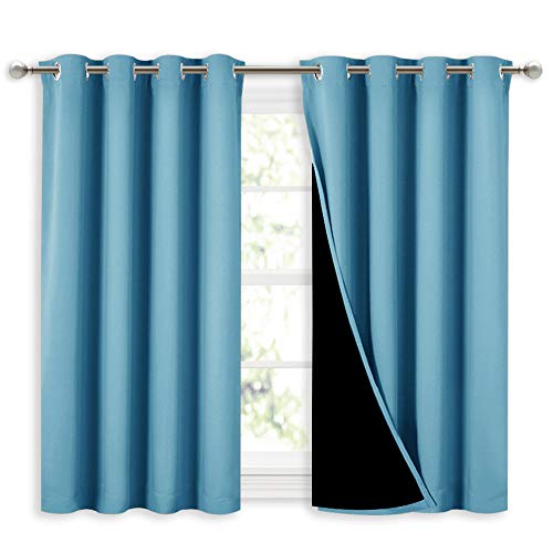 NICETOWN Short Blackout Curtains (Teal)