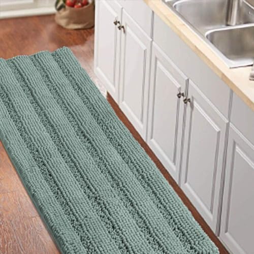 Turquoize Duck Eggshell Chenille Runner