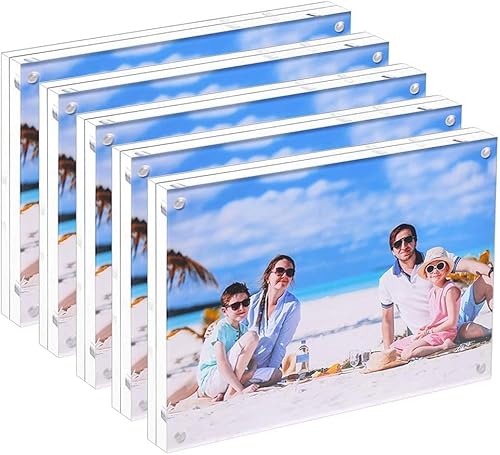 JUOIFIP 5 Pack 5x7 Acrylic Frameless