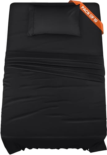 Utopia Bedding Twin Bed Sheets Set (Black)