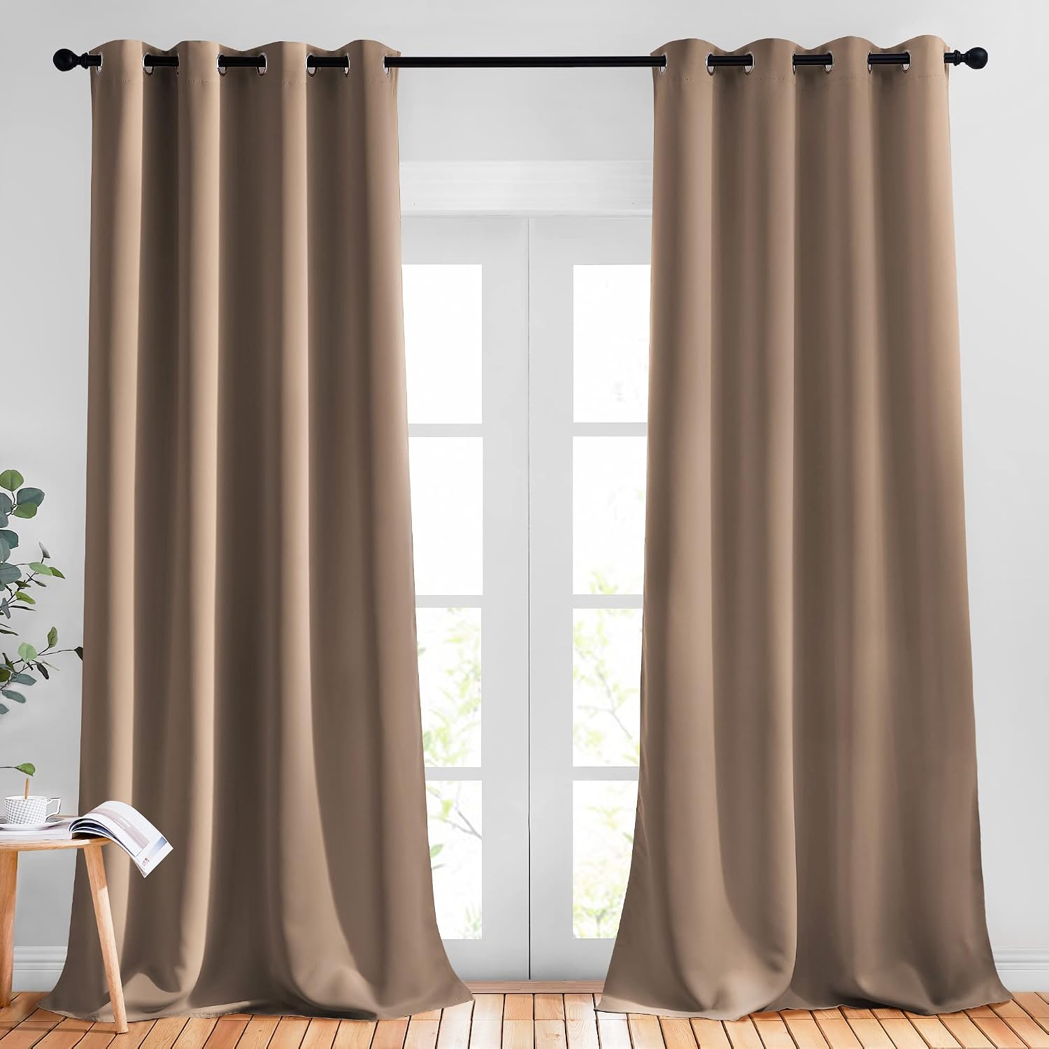 NICETOWN Light Reducing Grommet Curtains (52x108)
