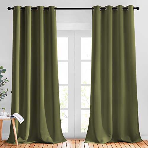 NICETOWN Olive Green Patio Panels