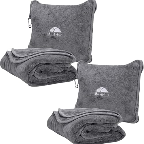 BlueHills 2-Pack Premium Soft Travel Blanket