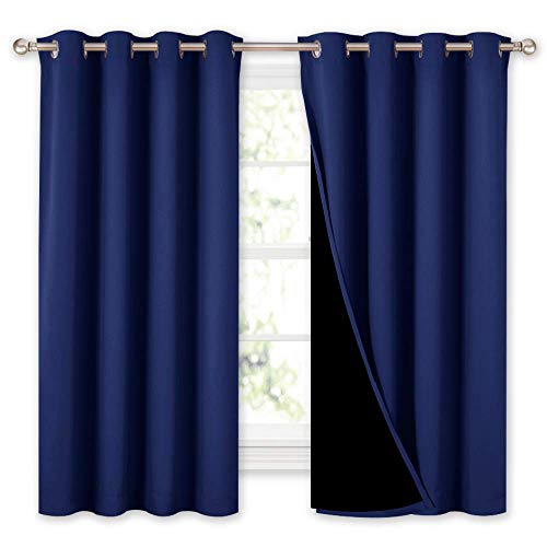 NICETOWN 100% Blackout Curtains (Royal Blue)