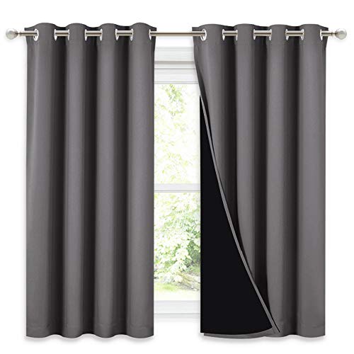 NICETOWN 100% Blackout Curtains (52x54)